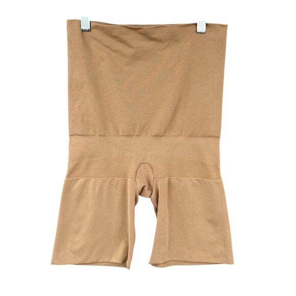 ASSETS By SPANX Tan Seamless Mid Thigh Length High Waisted Shapewear Womens XL - Picture 1 of 5